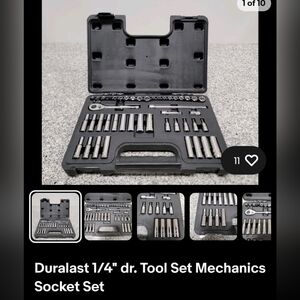 1/4" Drive Mechanics Socket Tool Set - Black Case